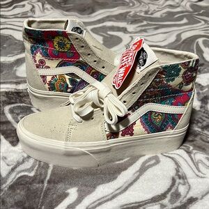 Vans Cream High-Top Sneakers